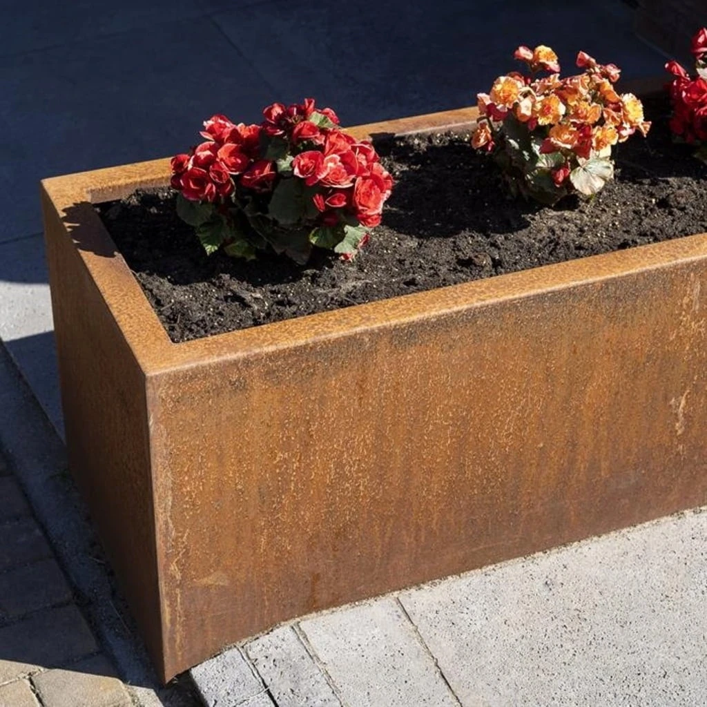 Pflanzgefäß Carrez Aus Cortenstahl - Rechteckig, 150 X 40 X 40 Cm – Bild 4