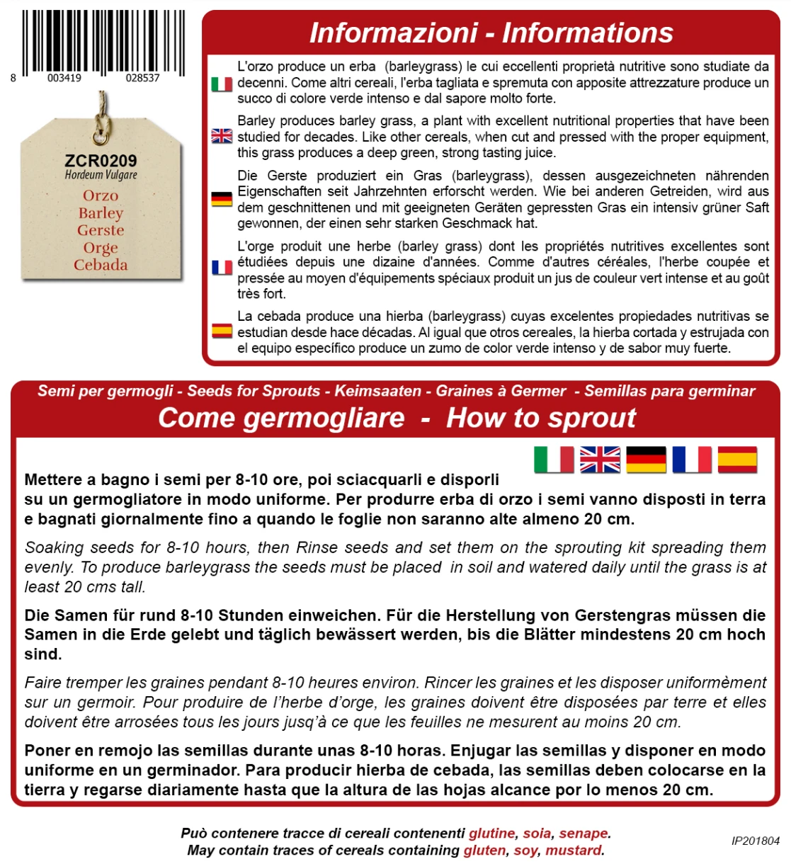 Bio Keimsprossen "Gerste", 600 G – Bild 2