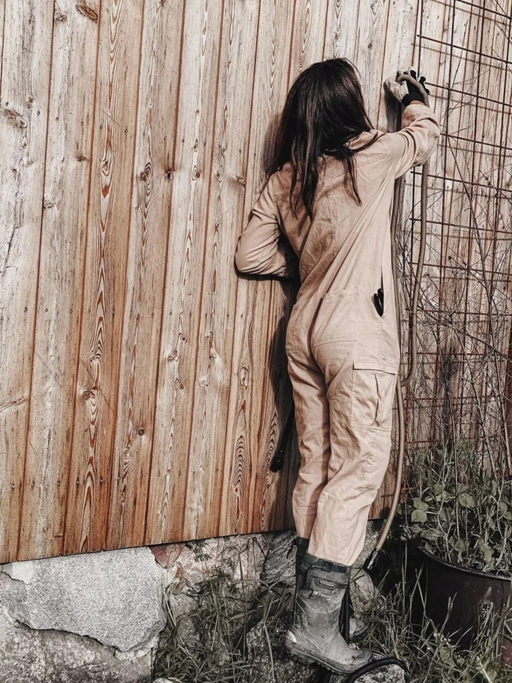 Gartenanzug / Overall - Natur, M – Bild 7