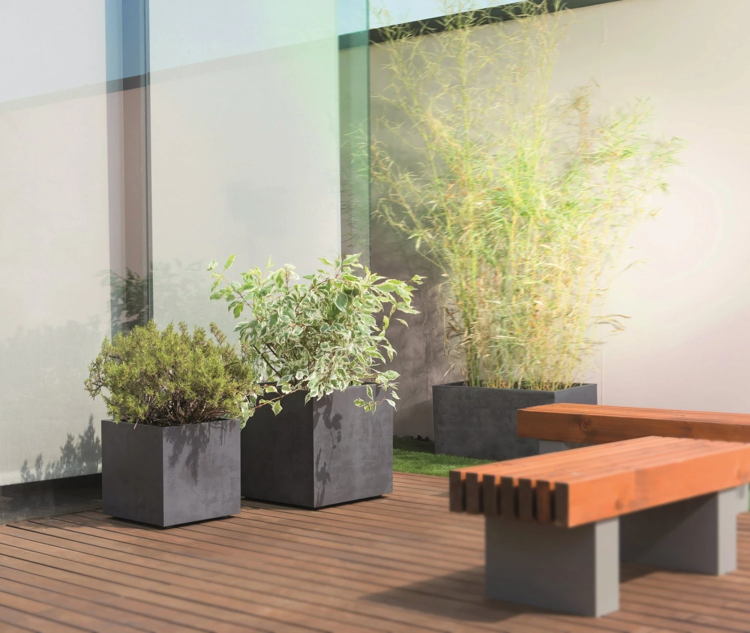 Pflanztopf "Quadro Millenium" Mit Wasserreservoir - Anthrazit, 39 Cm – Bild 6