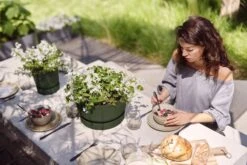 Elho Greenville Topf Rund 40 Cm, Laubgrün