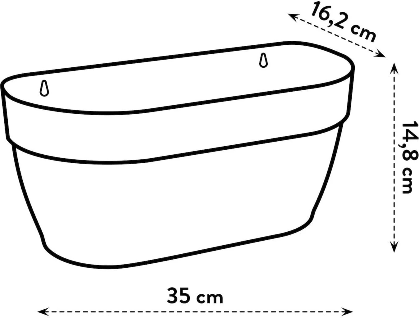Elho Vibia Campana Wandampel 35 Cm, Anthrazit – Bild 3