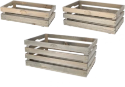 ESSCHERT DESIGN Apfelkiste I Obstkisten 3er Set