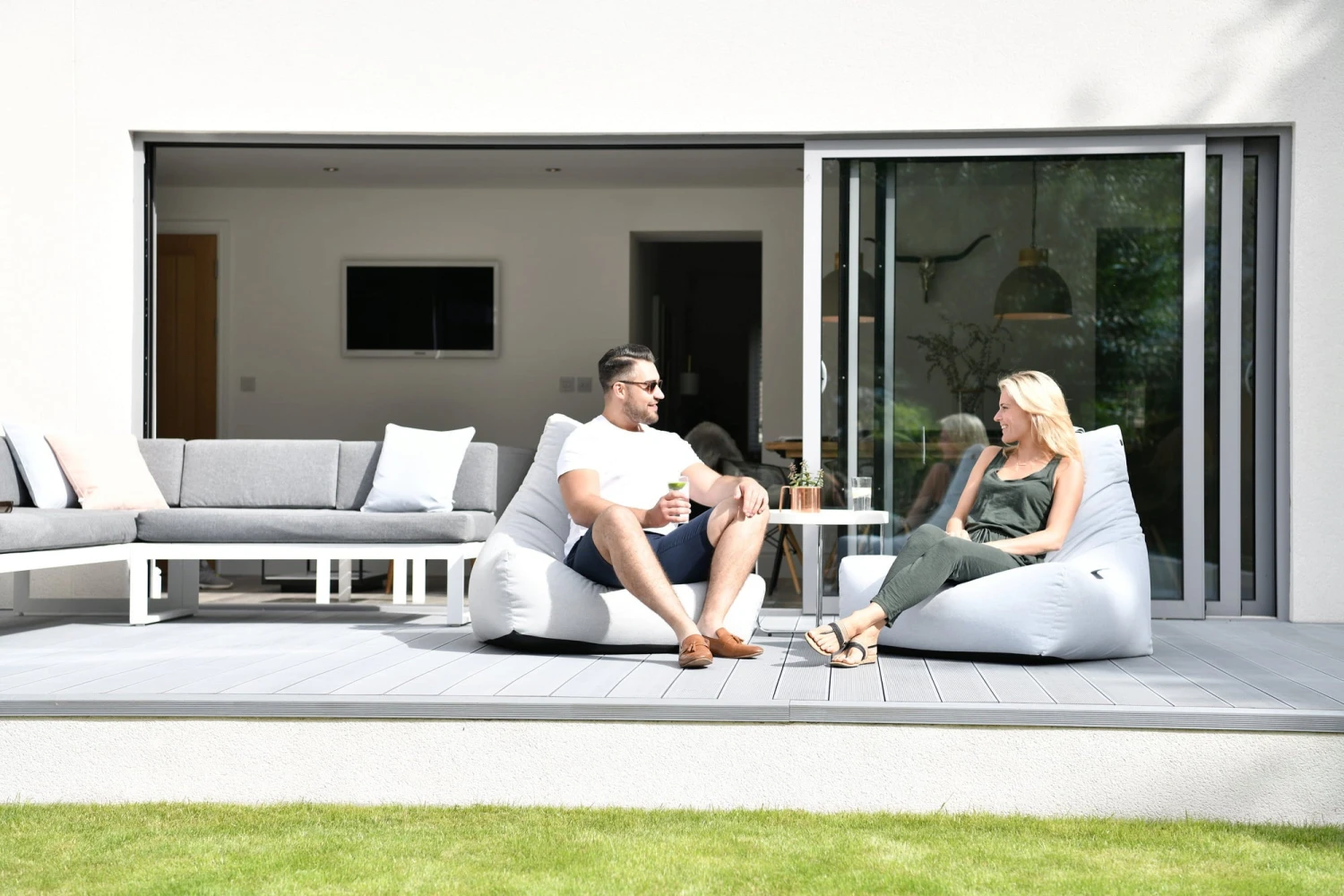 Sitzsack Mighty / Pastell, Pastell Blau – Bild 2