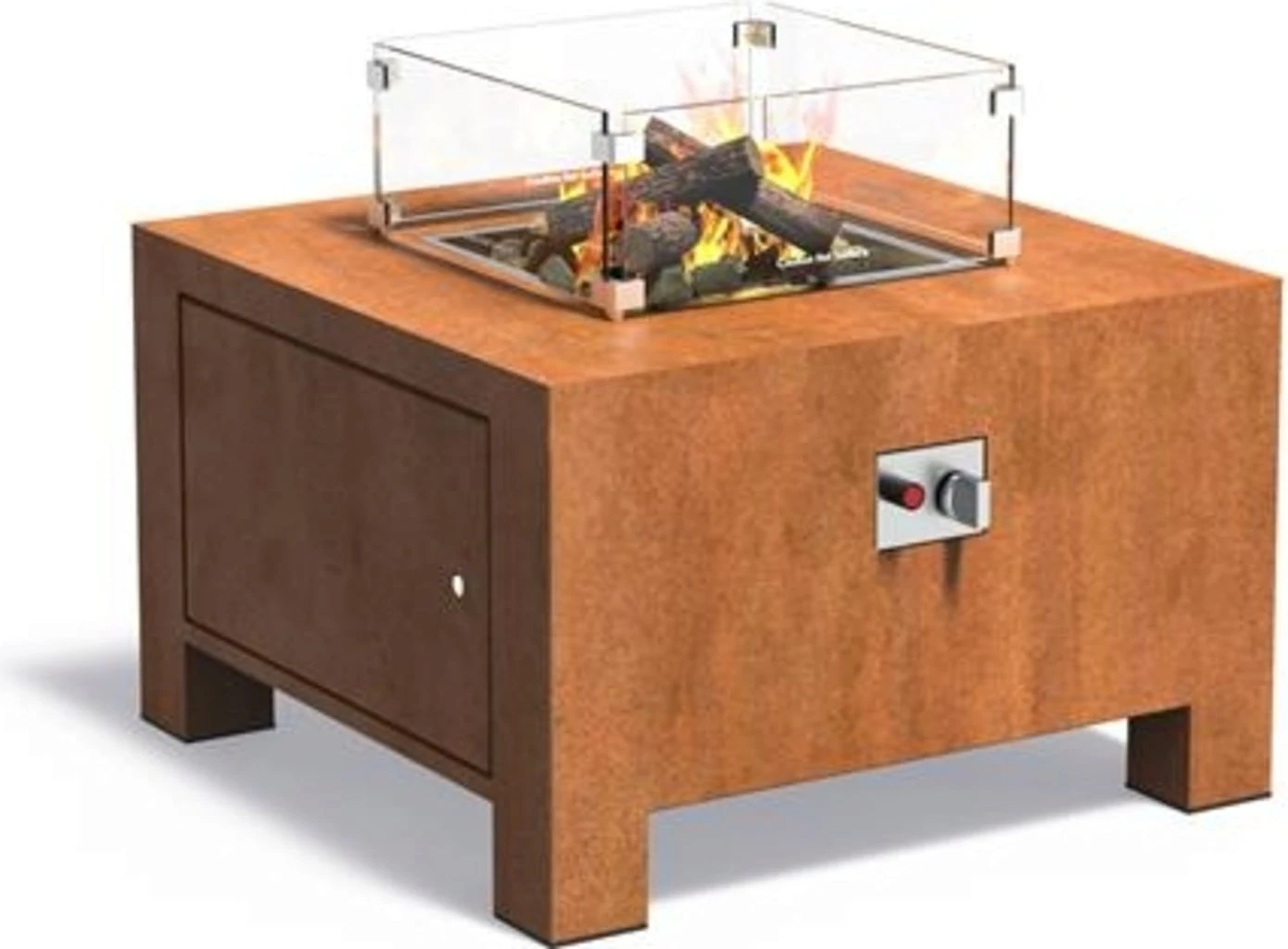 Gaskamin "Brann" Tisch, 80 X 80 X 50 Cm