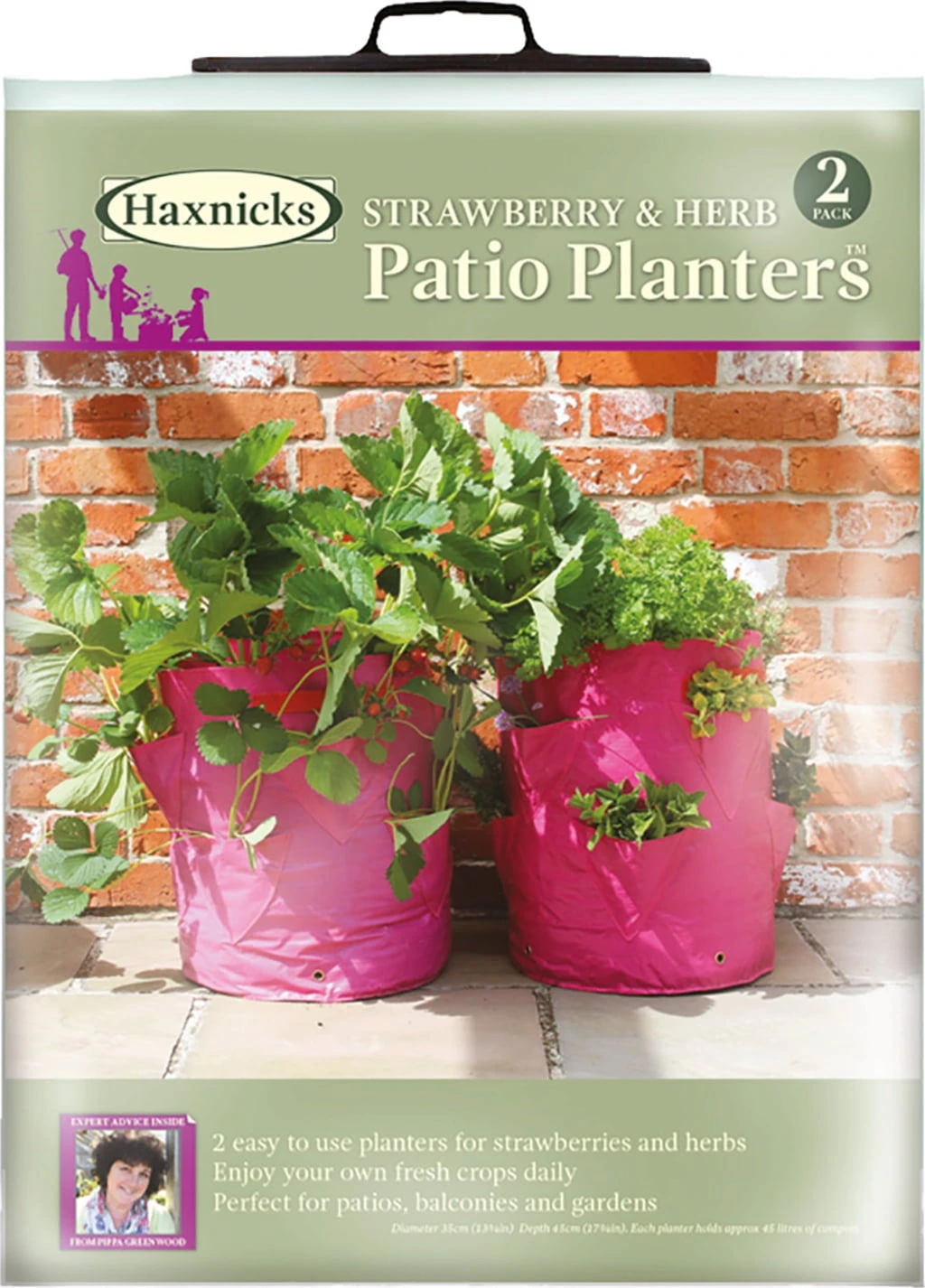 Erdbeer- & Kräuterpflanztasche Im Set, 2 Stück – Bild 4