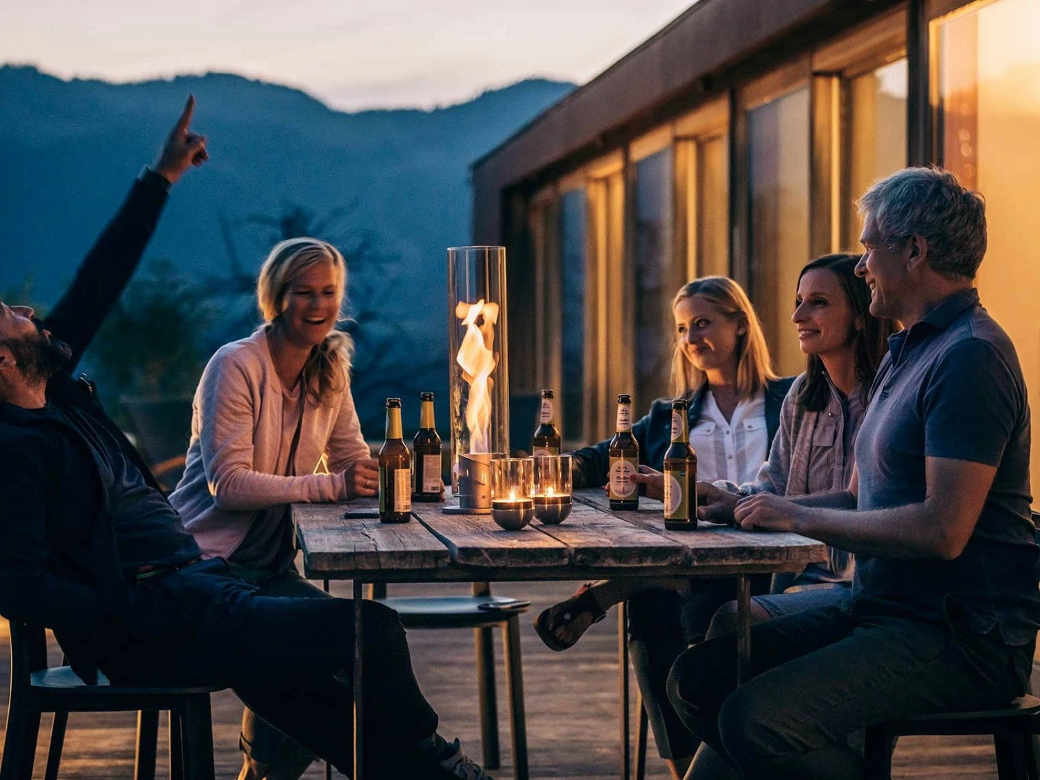 SPIN 120 Tischfeuer Grau, Höfats SPIN 120 Grau – Bild 2