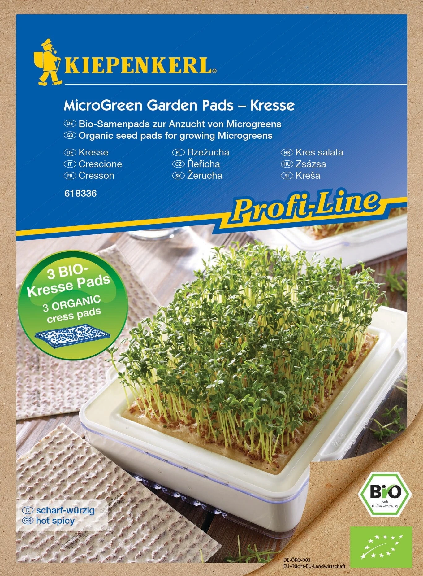 Bio Microgreen Pads Kresse, Nachfüllpad – Bild 2