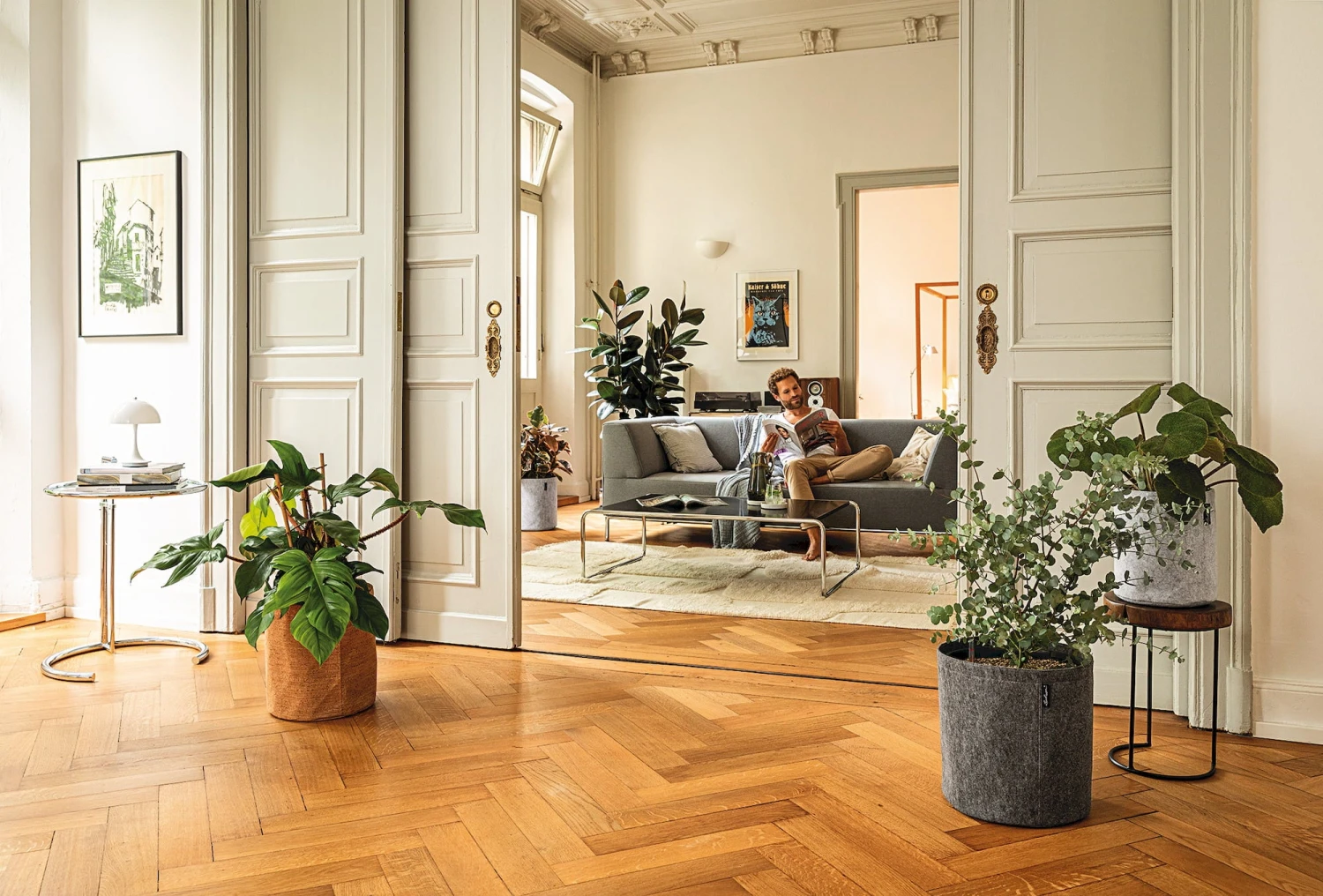 LECHUZA Pflanzgefäß TRENDCOVER "Kork" 32, Dark Natural – Bild 5