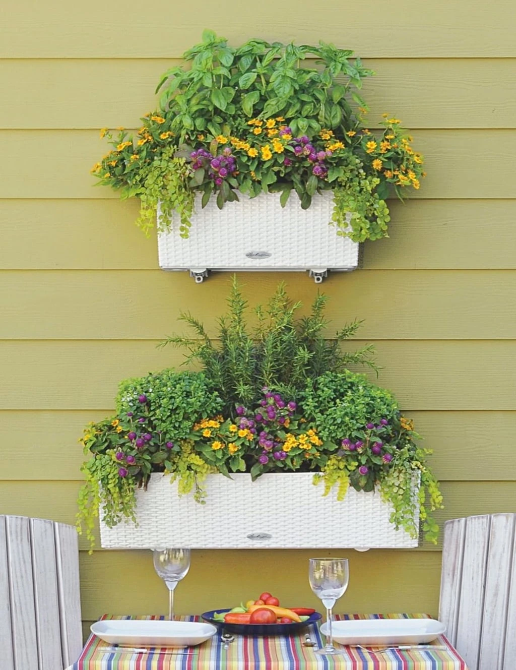 LECHUZA Pflanzgefäß BALCONERA Cottage 80, Weiß – Bild 8