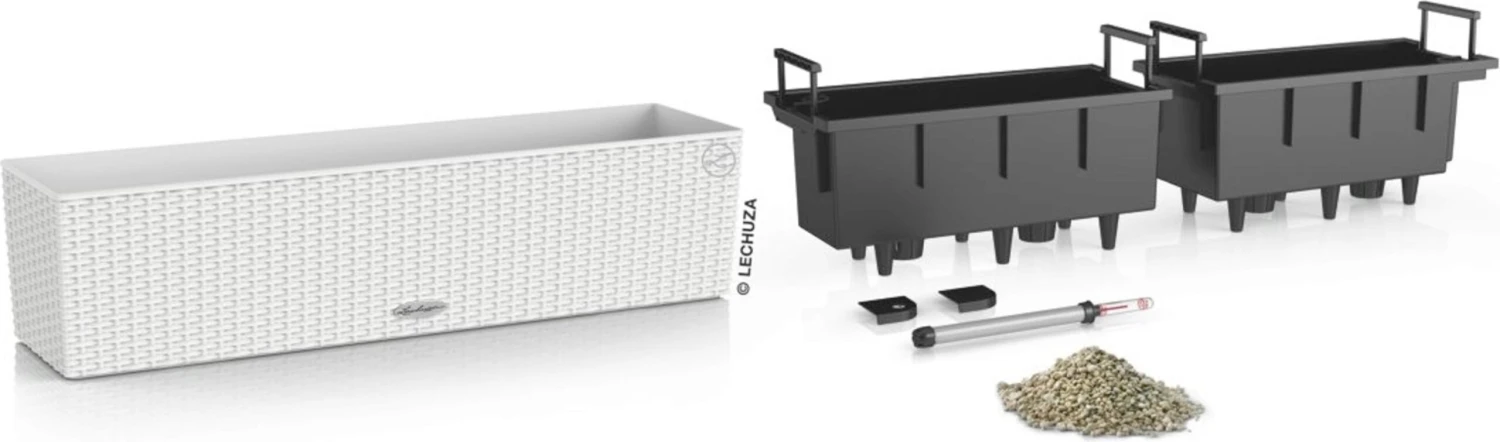 LECHUZA Pflanzgefäß BALCONERA Cottage 80, Weiß – Bild 3