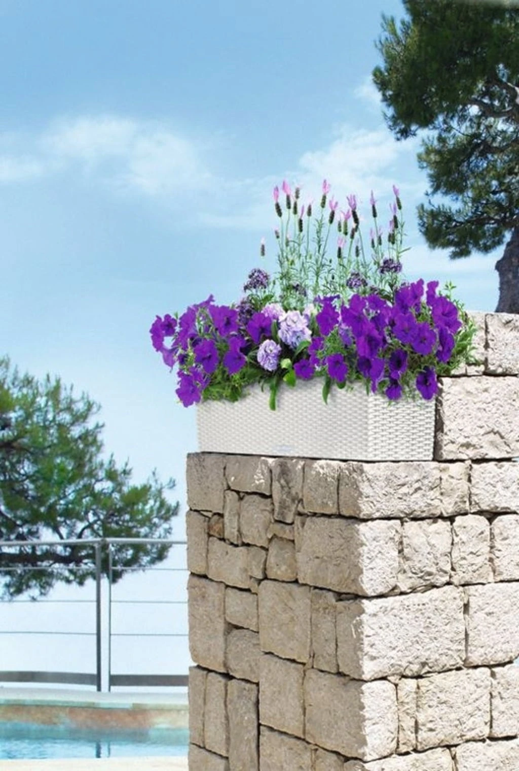 LECHUZA Pflanzgefäß BALCONERA Cottage 80, Weiß – Bild 9