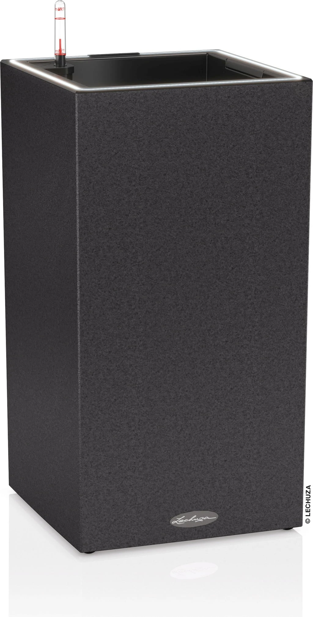 LECHUZA Pflanzgefäß CANTO Stone 30 LED High, Graphitschwarz – Bild 6