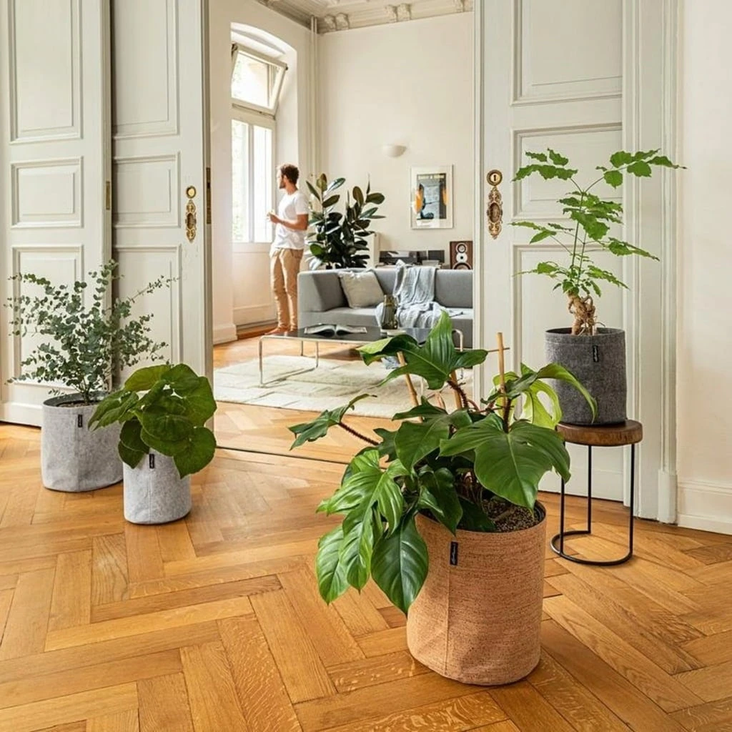 LECHUZA Pflanzgefäß TRENDCOVER "Filz" 32, Dark Grey – Bild 3