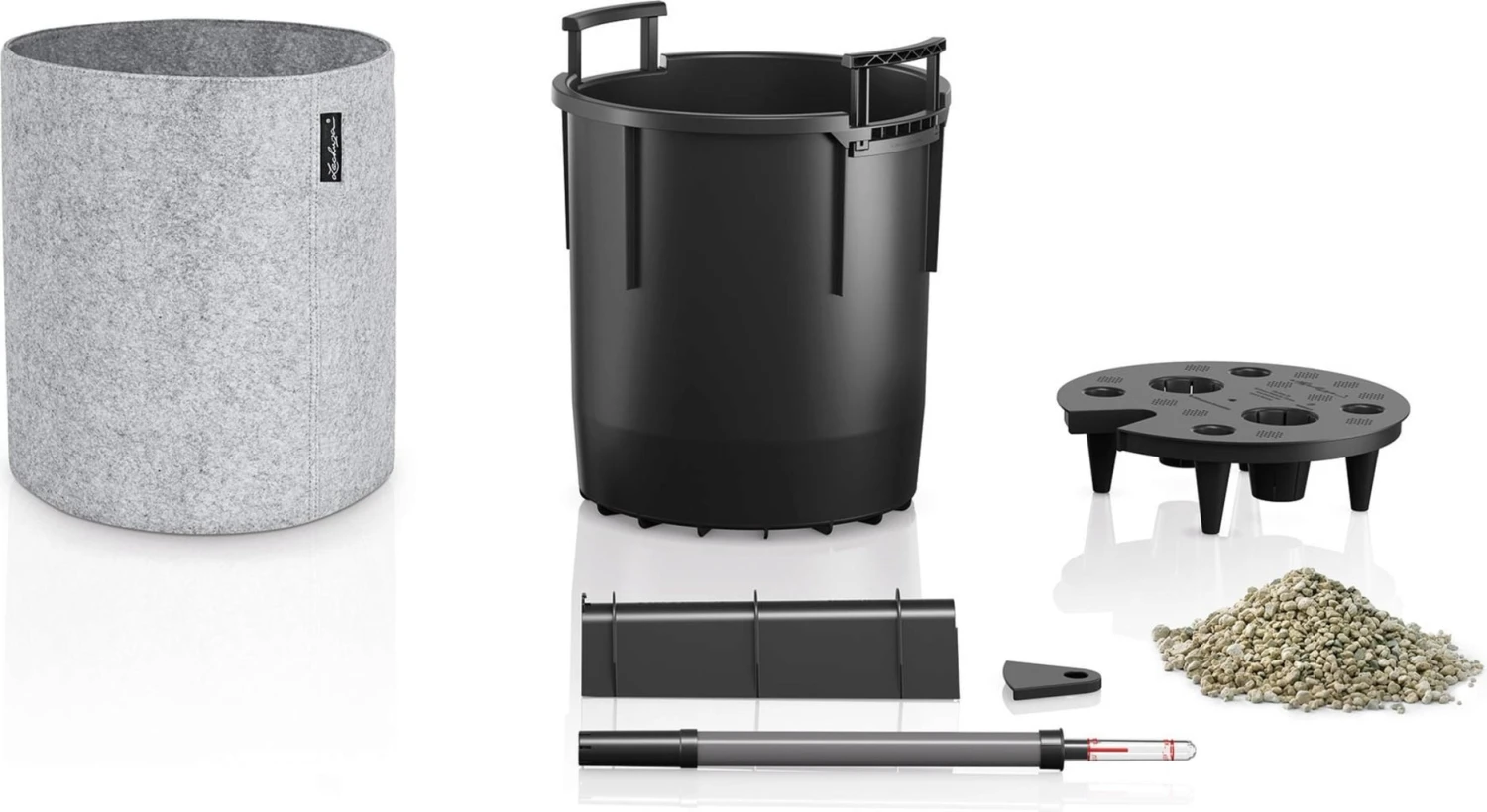 LECHUZA Pflanzgefäß TRENDCOVER "Kork" 32, Dark Natural – Bild 4