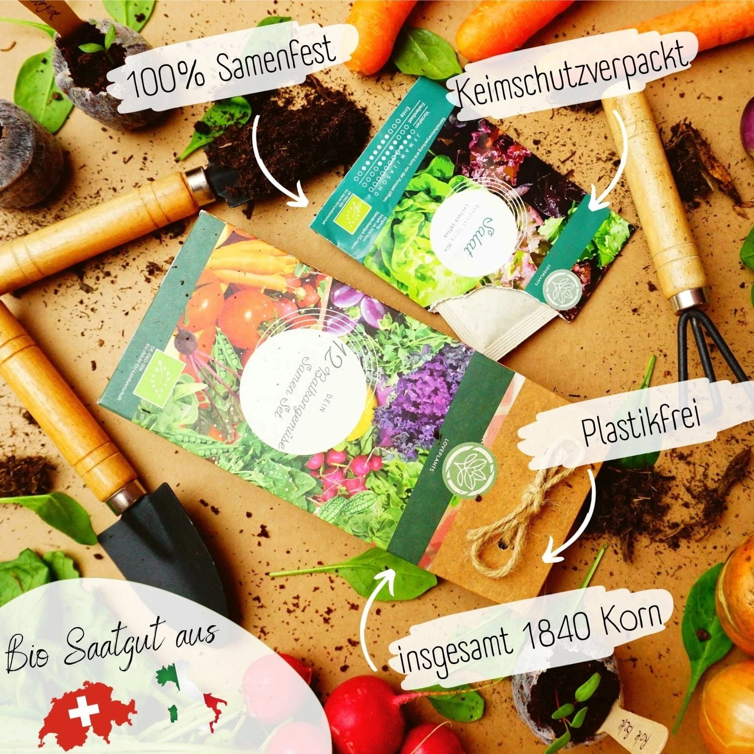 Bio Hochbeet & Balkon Gemüse Samen Set – Bild 2