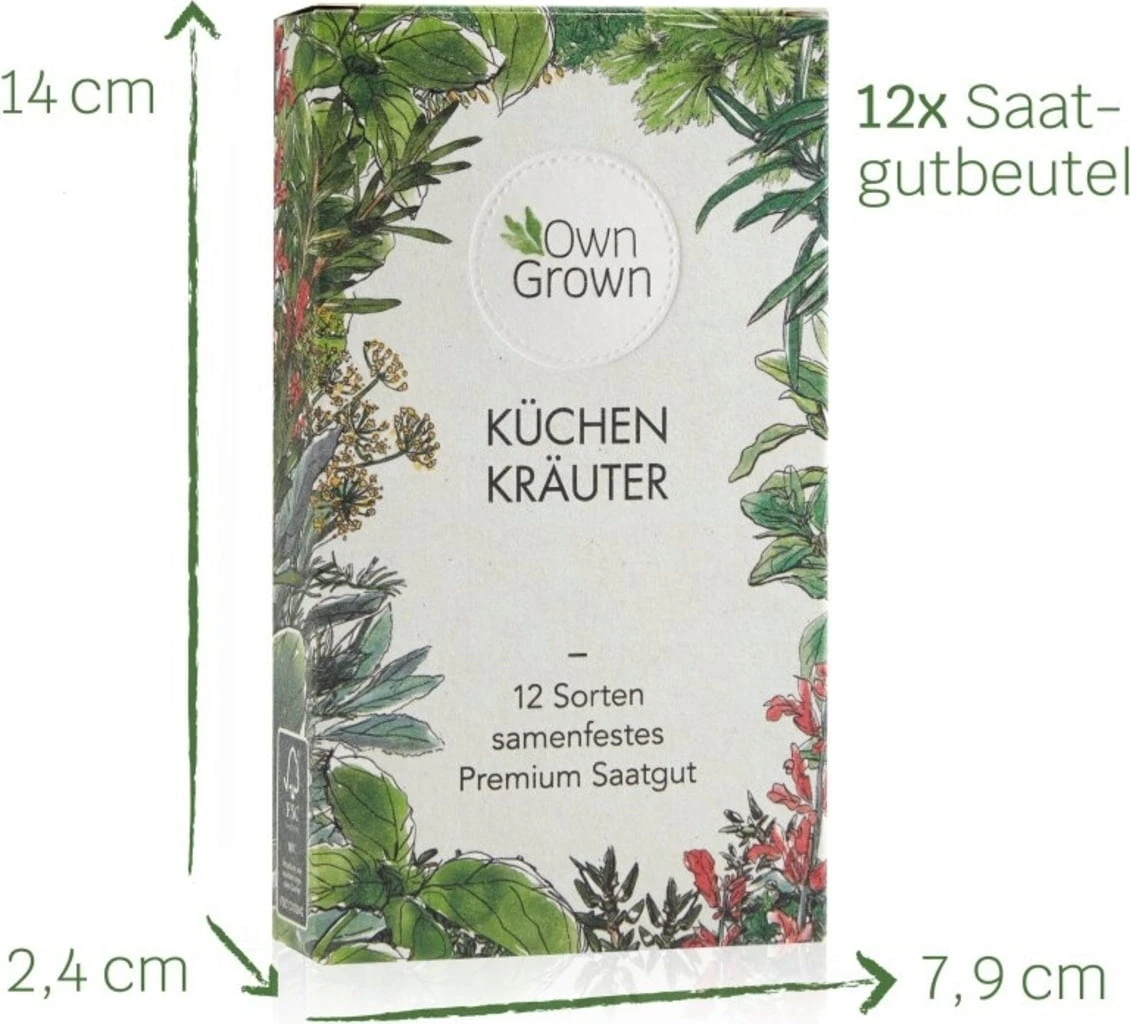 Küchen-Kräuter 12er Saatgut-Set – Bild 3