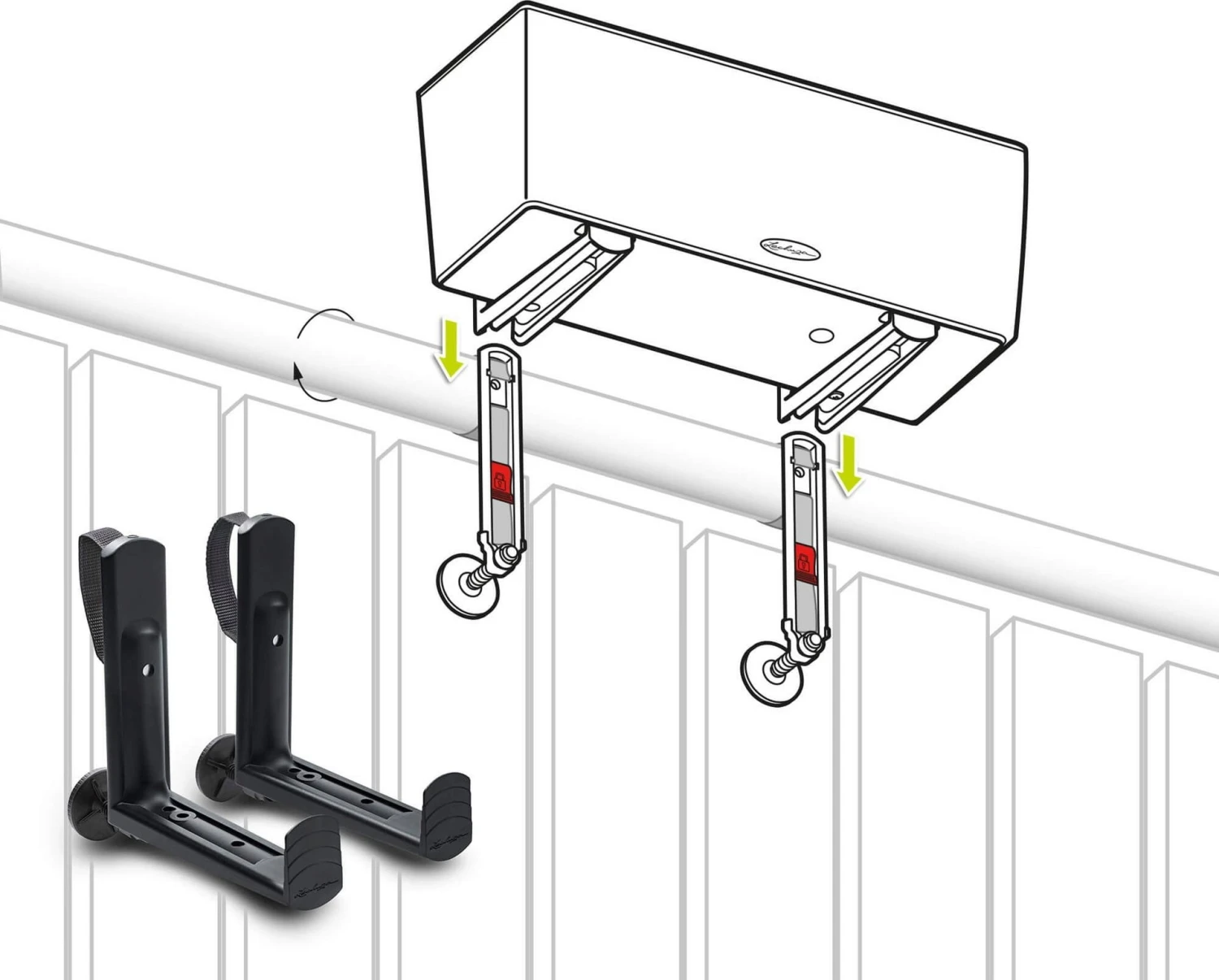 LECHUZA Pflanzgefäß BALCONERA Stone 80, Quarzweiß – Bild 3