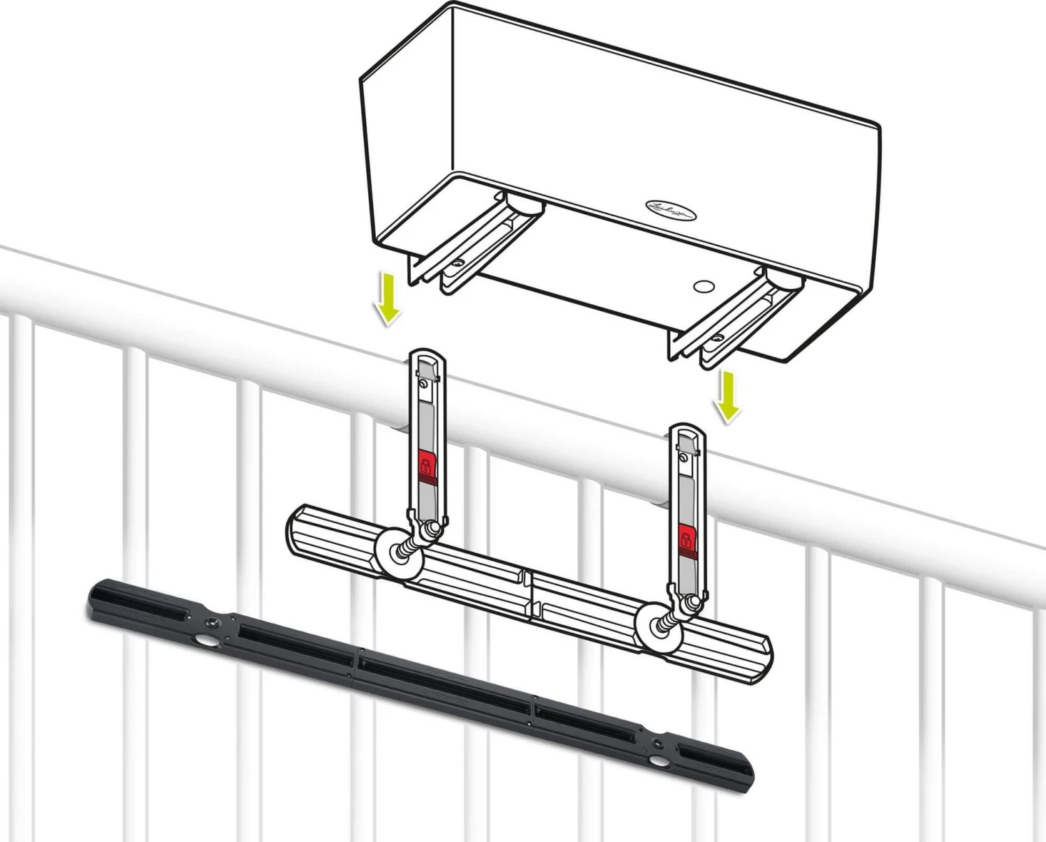 LECHUZA Pflanzgefäß BALCONERA Stone 80, Quarzweiß – Bild 7