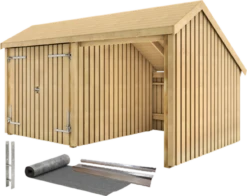 Plus Multi Gartenhaus 2 Module Mit Doppeltür Inkl. Zubehör