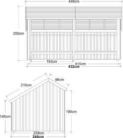 Plus MULTI Gartenhaus - Offen