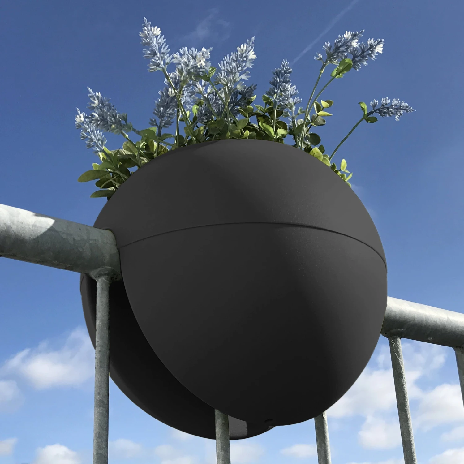 Geländertopf "Bloomball", Graphit (anthrazit) – Bild 2