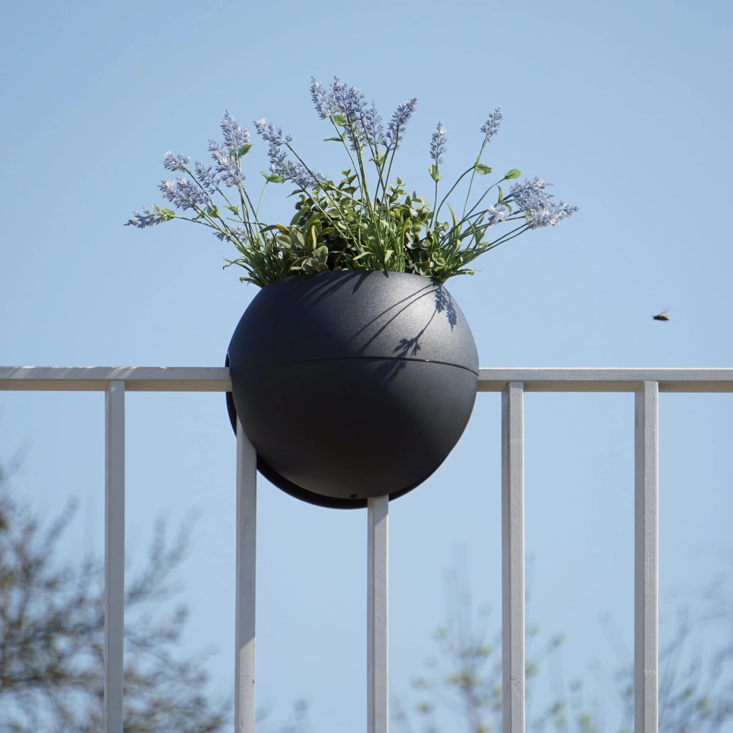 Geländertopf "Bloomball", Graphit (anthrazit) – Bild 3