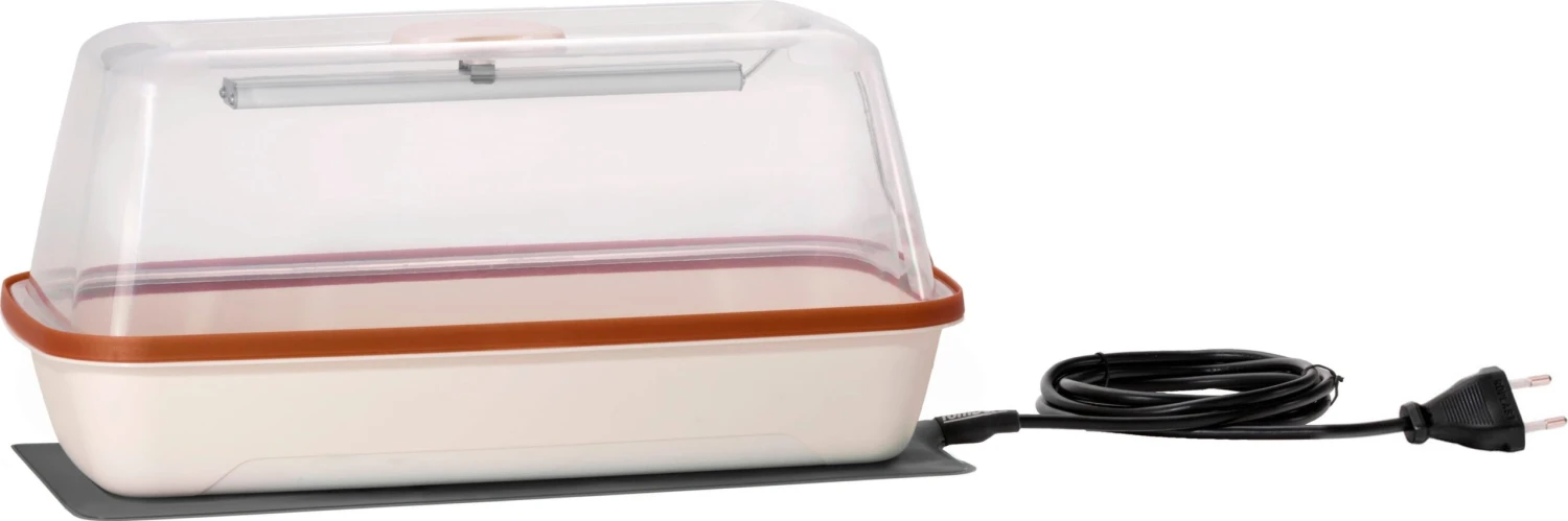 Gewächshaus & Pflanzkasten BoQube M PLUS LED & Heizmatte - Creme/Kupferbraun – Bild 2