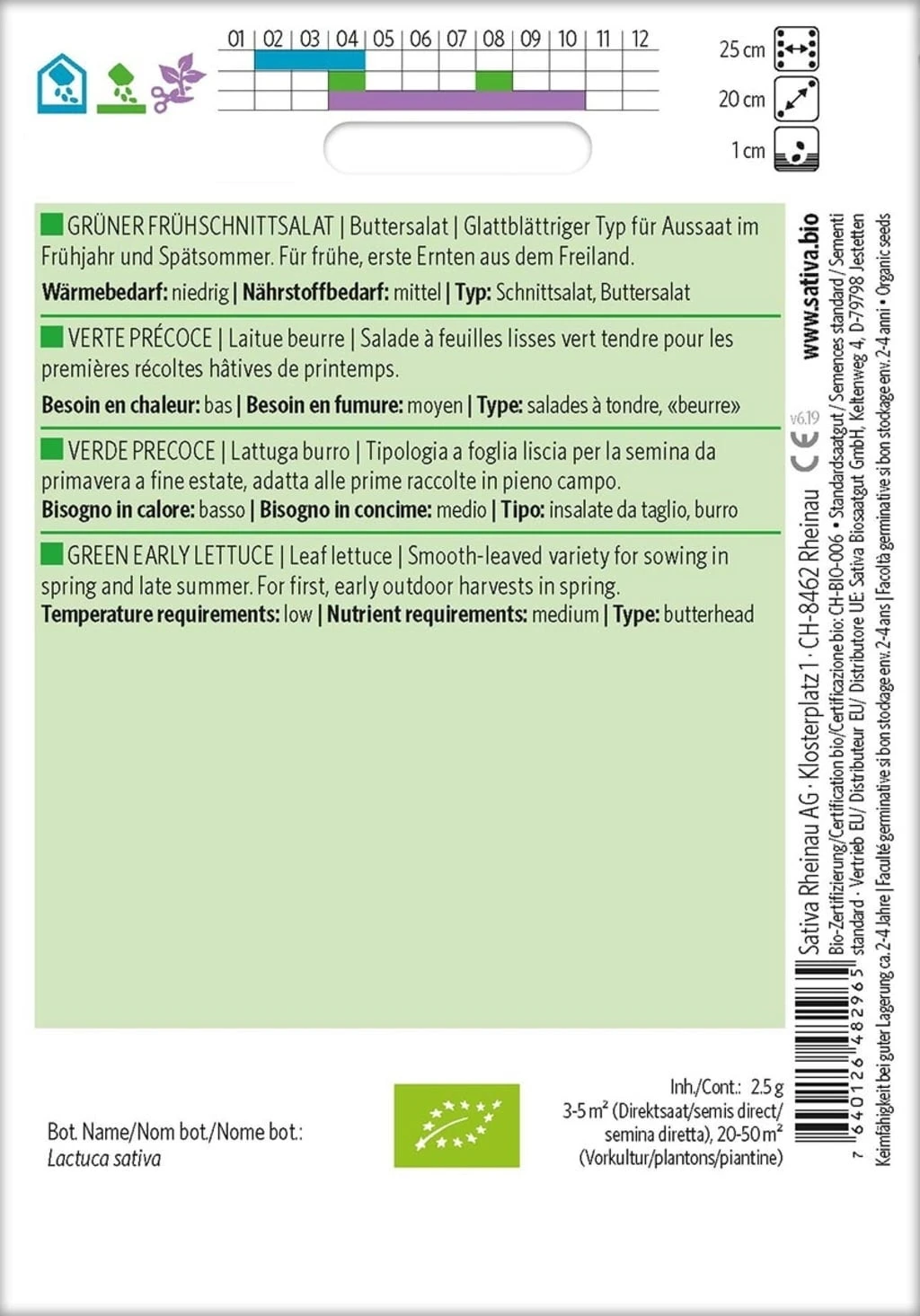 Bio Buttersalat "Grüner Frühschnittsalat" – Bild 2