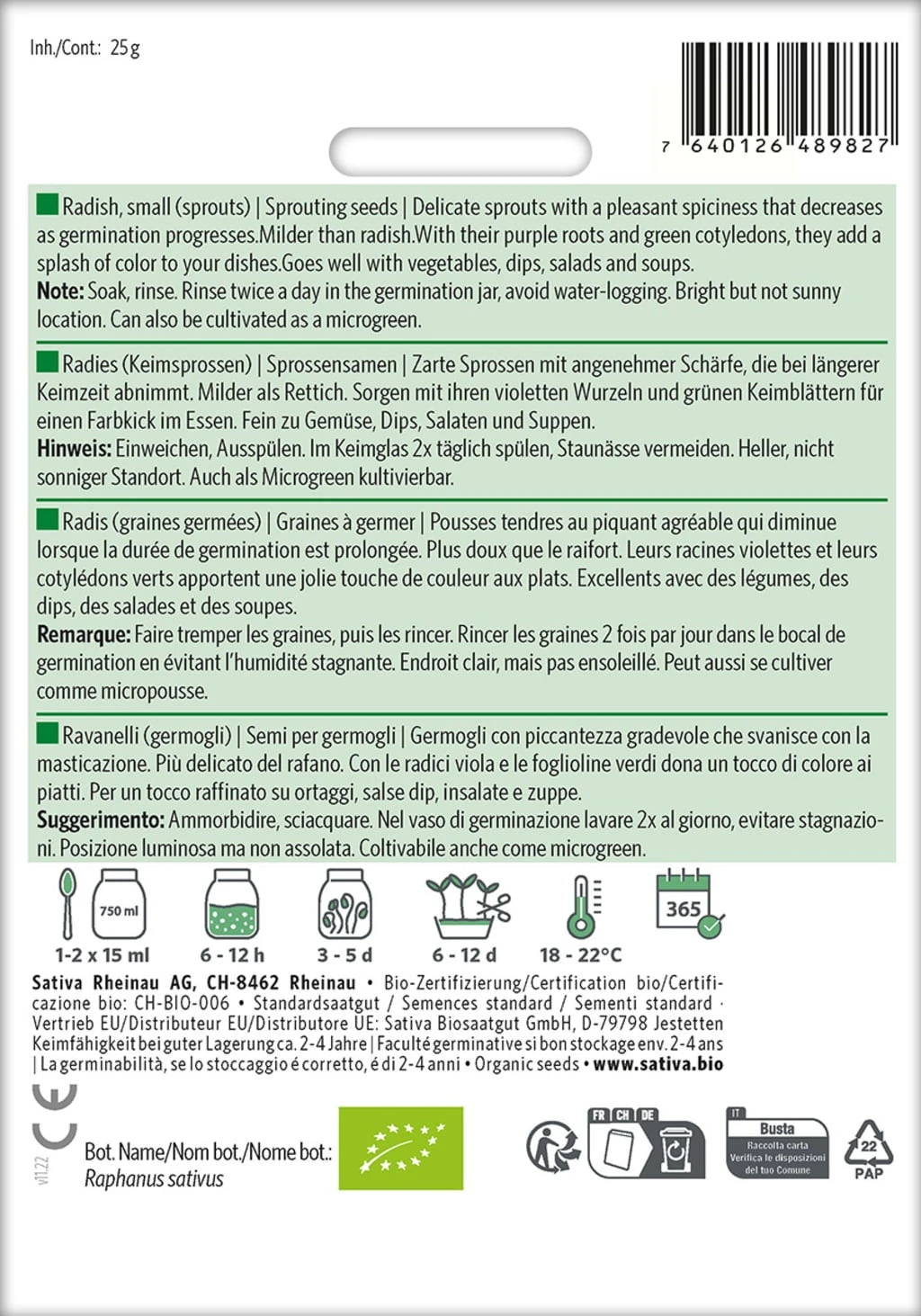 Bio Keimsprossen "Radies" – Bild 2