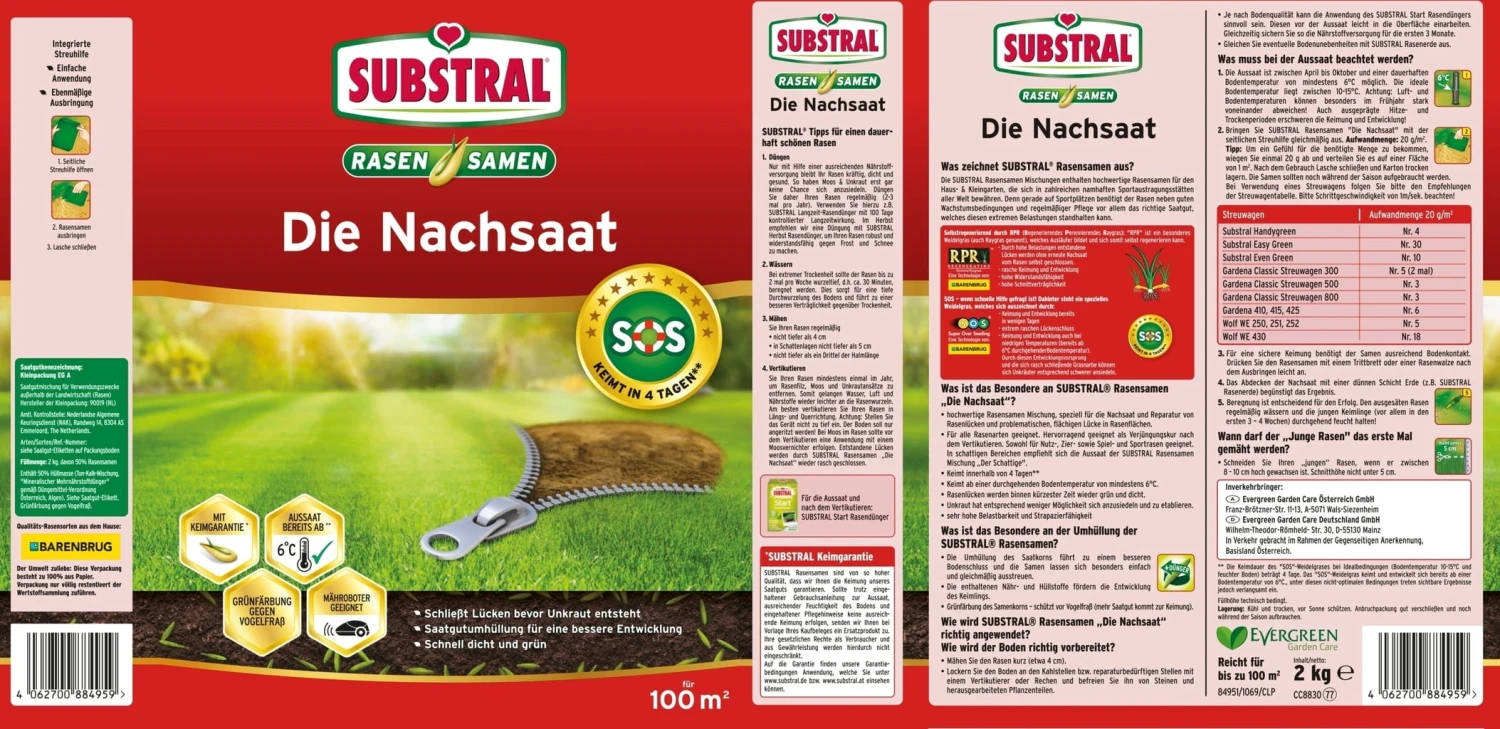 Rasen "Die Nachsaat", 2 Kg