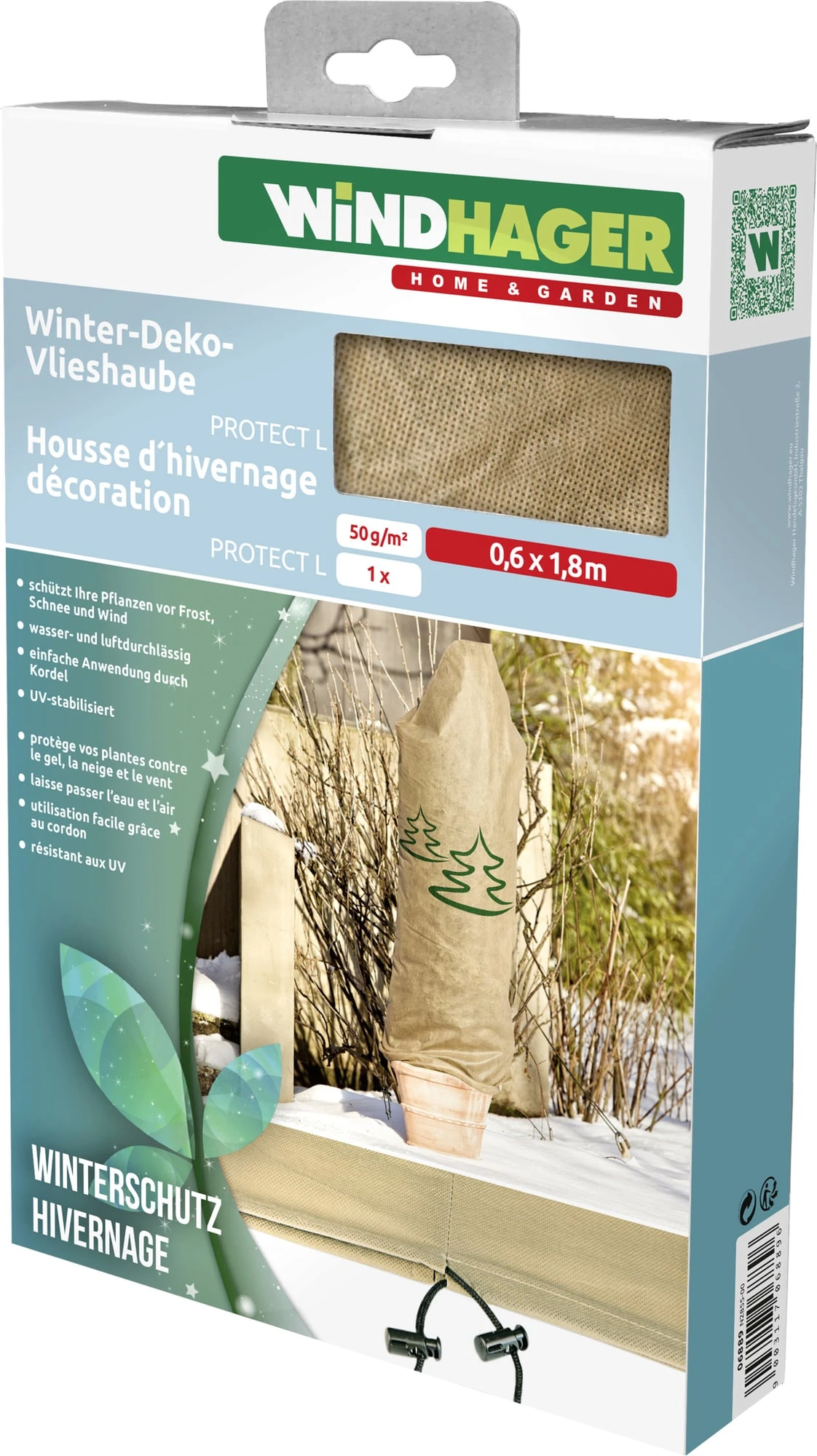 Windhager Winter-Deko-Vlieshaube Protect 0,6 X 1,8 M, Baum – Bild 3